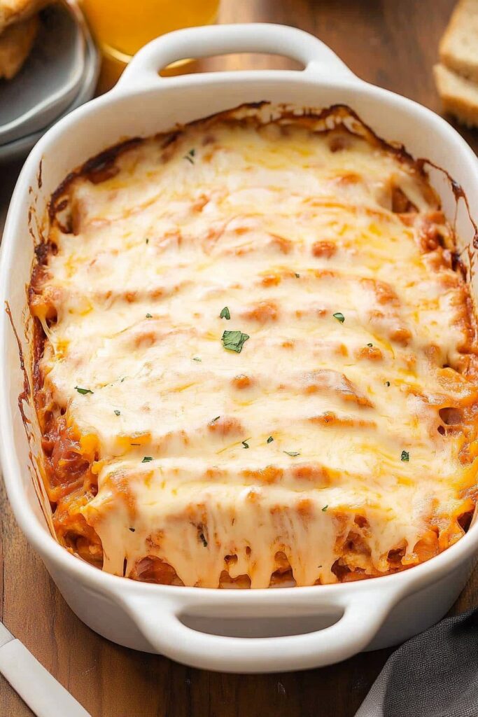Reuben Casserole with Homemade Russian Dressing