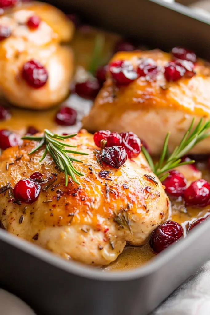 One-Pan Cranberry Rosemary Chicken Recipe