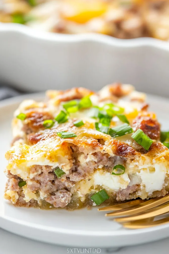 Hashbrown Breakfast Casserole with Eggs and Sausage (Whole30, Dairy Free, Gluten Free)
