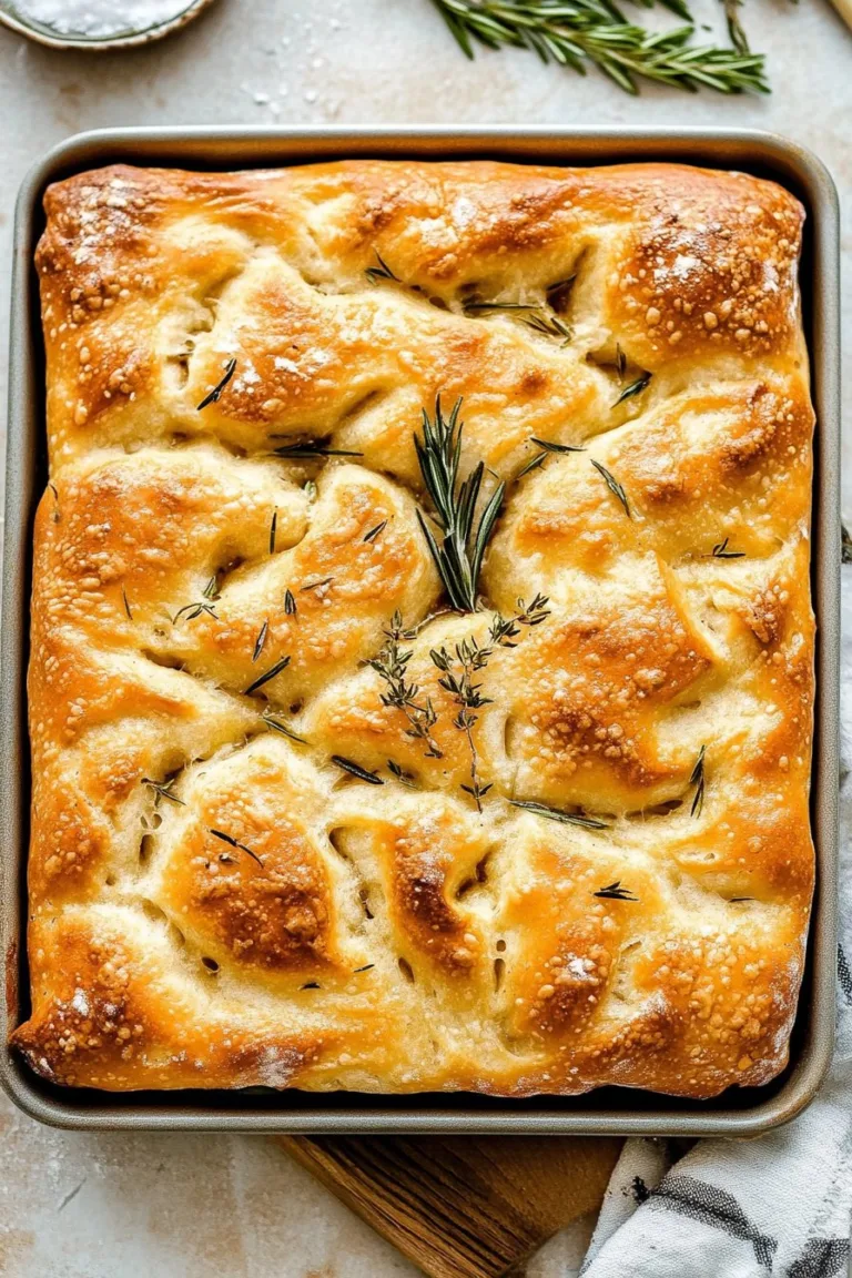 No Knead Focaccia Bread