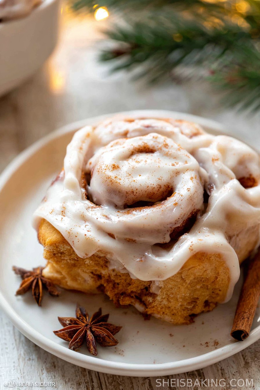 Soft Gingerbread Cinnamon Rolls